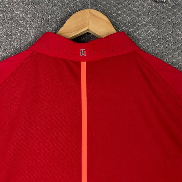 Nike Tiger Woods Polo Shirt Men's 2XL Red Elite Cool Carbon Golf Performance XXL - Picture 6 of 12